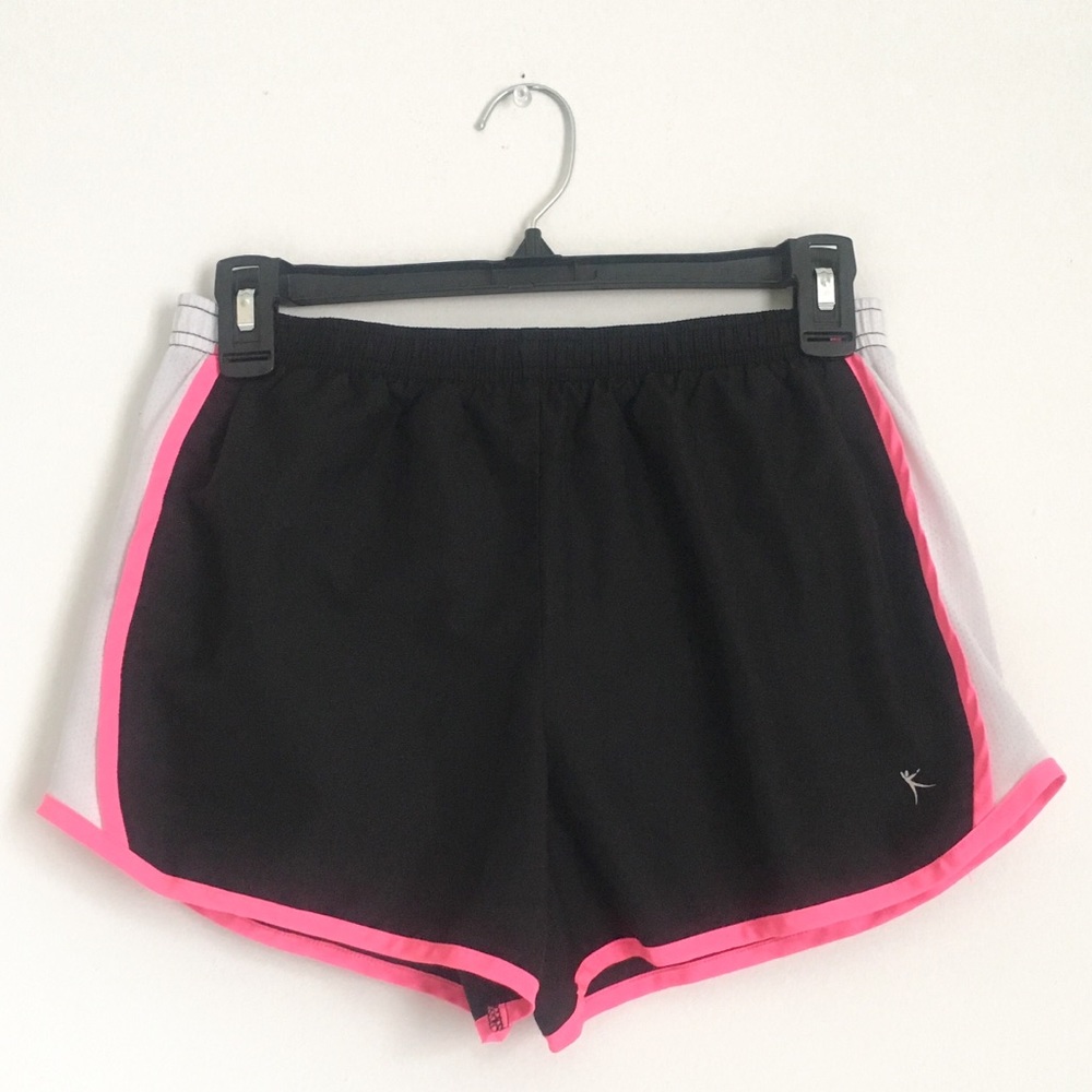Black & Pink Athletic Shorts, Girls XL